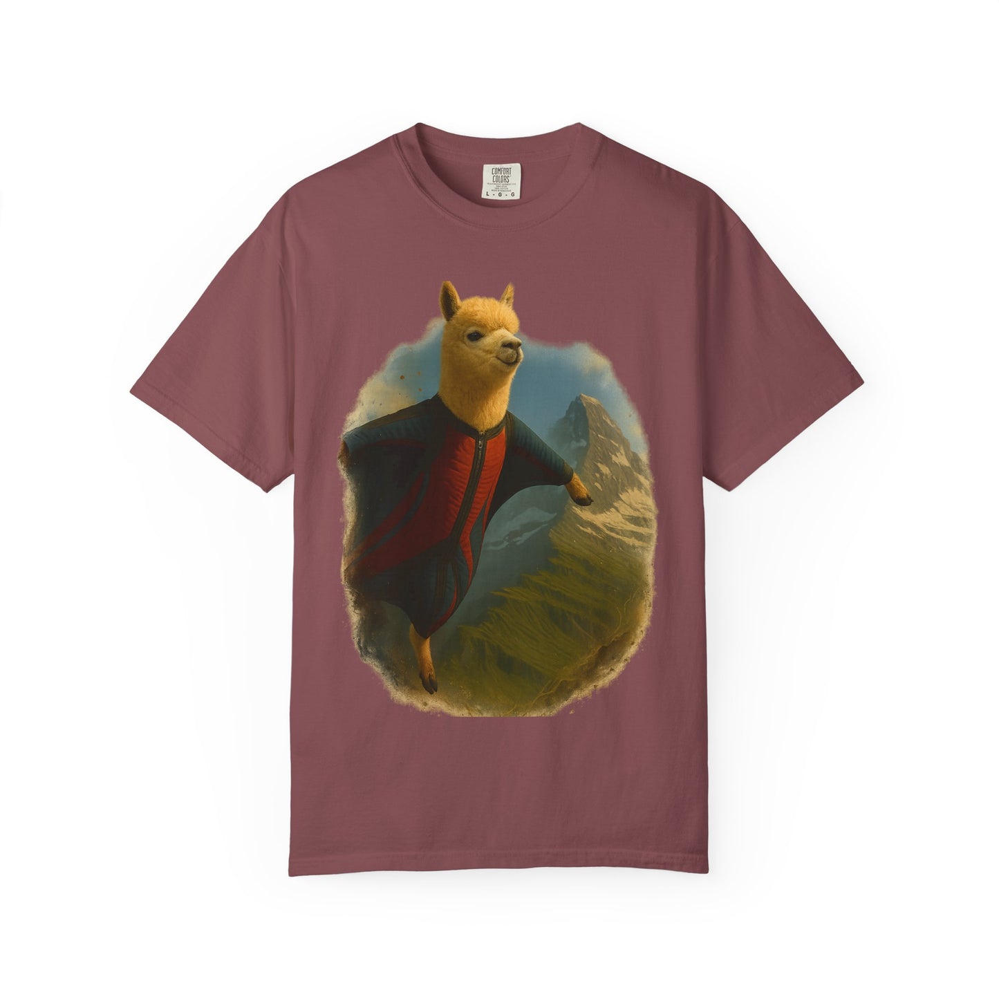 Alpaca Wingsuit T-Shirt — Flying Alpaca Mountain Tee