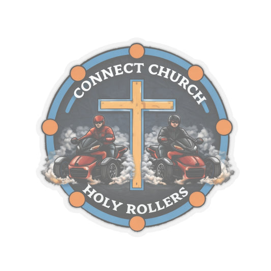 Holy Rollers Motorcycle Church Sticker Round