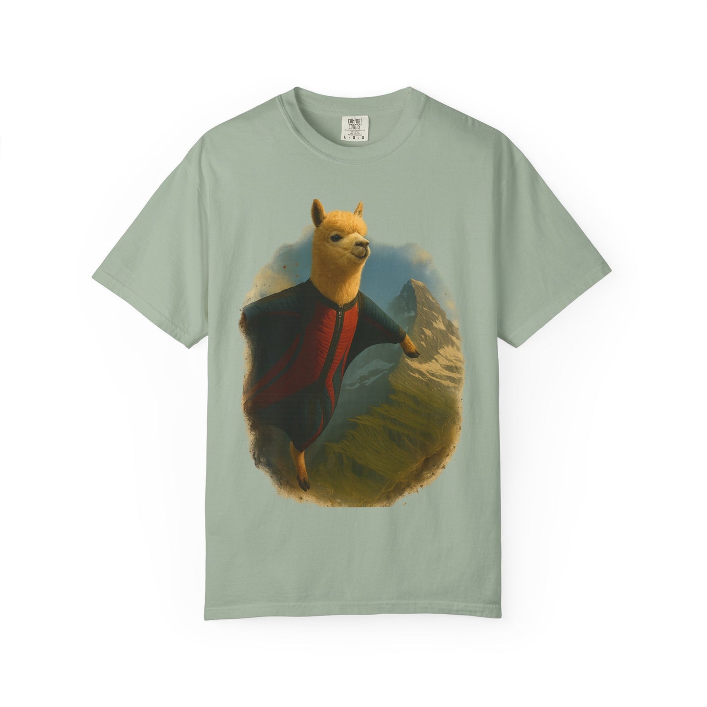 Alpaca Wingsuit T-Shirt — Flying Alpaca Mountain Tee