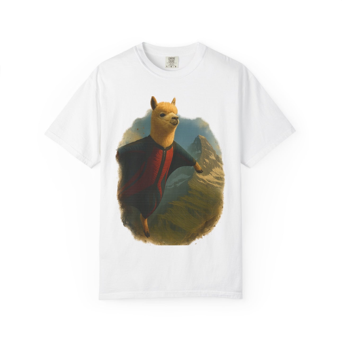 Alpaca Wingsuit T-Shirt — Flying Alpaca Mountain Tee