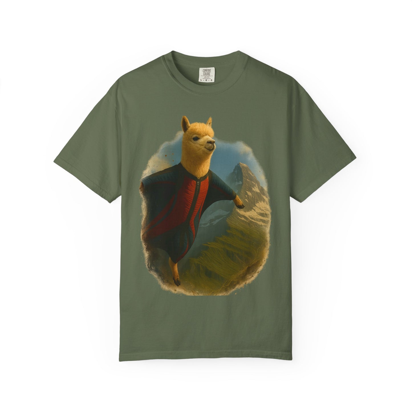 Alpaca Wingsuit T-Shirt — Flying Alpaca Mountain Tee