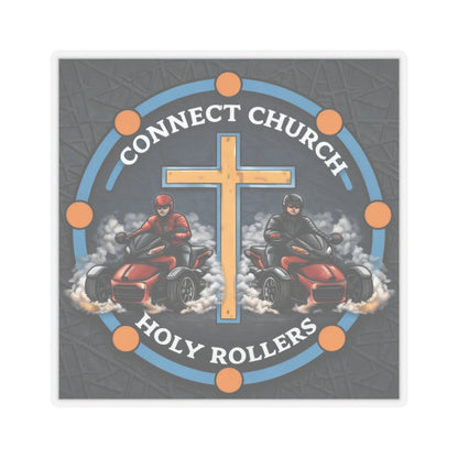Holy Rollers Motorcycle Church Sticker Square