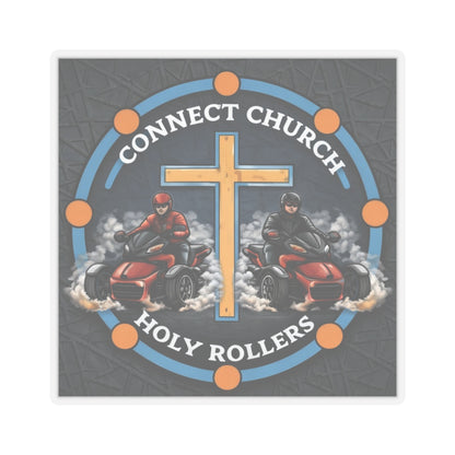 Holy Rollers Motorcycle Church Sticker Square