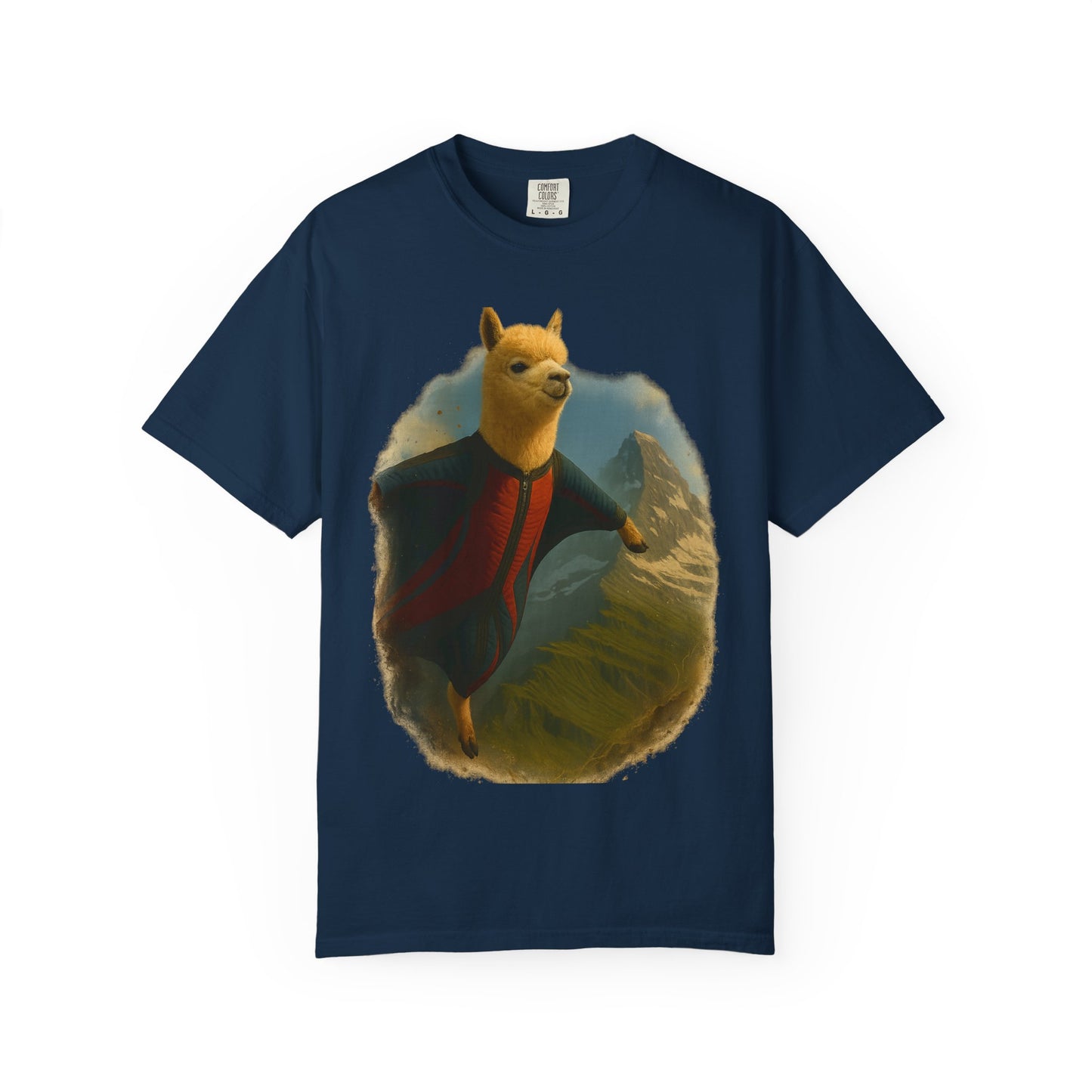 Alpaca Wingsuit T-Shirt — Flying Alpaca Mountain Tee